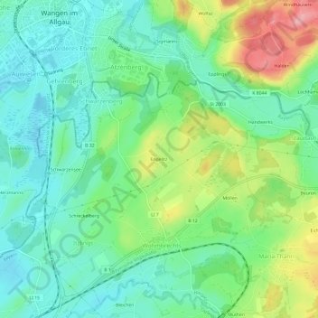Mappa topografica Engelitz, altitudine, rilievo