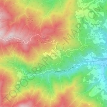 Mappa topografica Quota, altitudine, rilievo