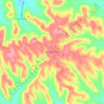 Mappa topografica Mount Herman, altitudine, rilievo
