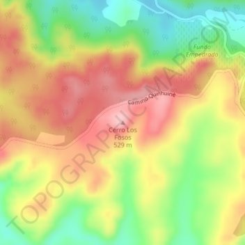 Mappa topografica Cerro Los Fosos, altitudine, rilievo