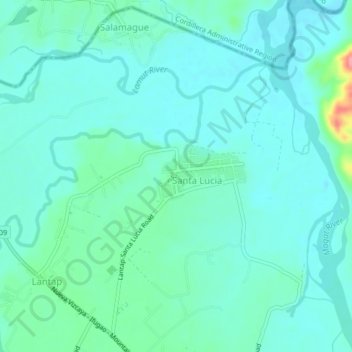 Mappa topografica Purok 1, altitudine, rilievo