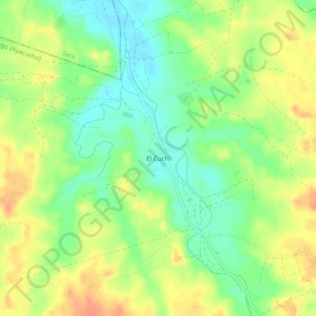 Mappa topografica El Cuchi, altitudine, rilievo