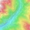 Mappa topografica Pian Lambert, altitudine, rilievo