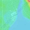 Mappa topografica Tsay Keh Dene Nation, altitudine, rilievo