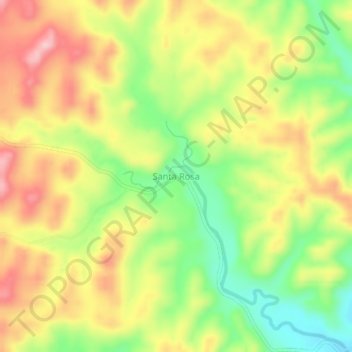 Mappa topografica Santa Rosa, altitudine, rilievo