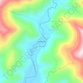 Mappa topografica Mascarada, altitudine, rilievo