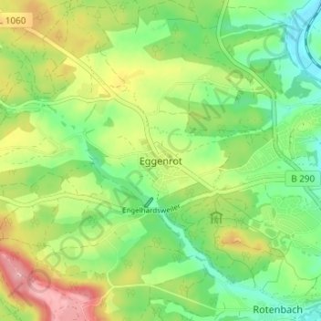 Mappa topografica Eggenrot, altitudine, rilievo