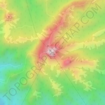 Mappa topografica Mount Batulao, altitudine, rilievo
