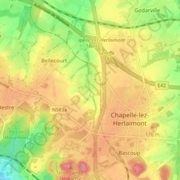 Mappa topografica Bois des Maîtres, altitudine, rilievo
