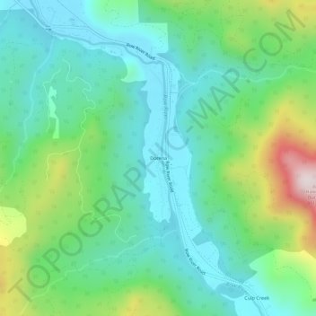 Mappa topografica Dorena, altitudine, rilievo