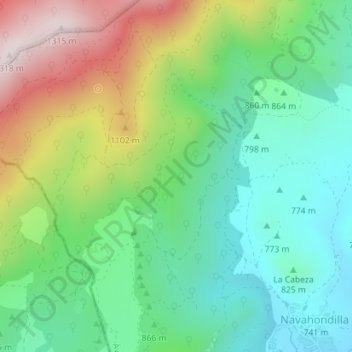 Mappa topografica El Alamín, altitudine, rilievo