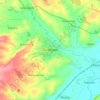 Mappa topografica Nottinghamshire, altitudine, rilievo