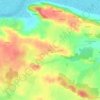 Mappa topografica Saint-Cry, altitudine, rilievo