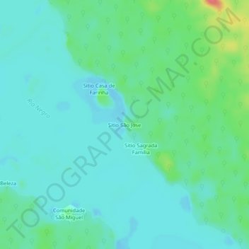 Mappa topografica Sitio São Jose, altitudine, rilievo