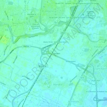Mappa topografica Caldon-Lavezzolo, altitudine, rilievo
