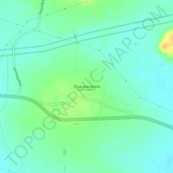 Mappa topografica Dharmavaram, altitudine, rilievo