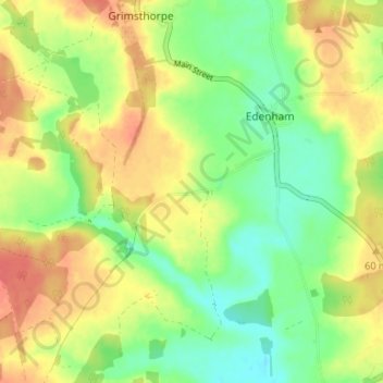 Mappa topografica Scottlethorpe, altitudine, rilievo