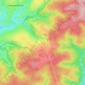 Mappa topografica Wereth, altitudine, rilievo