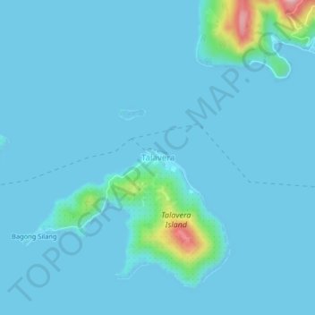 Mappa topografica Talavera, altitudine, rilievo