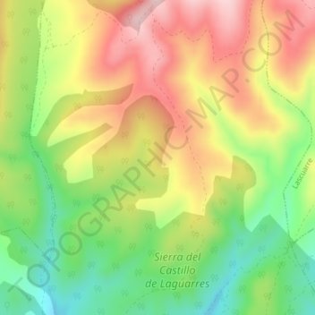 Mappa topografica Garbeta, altitudine, rilievo