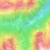 Mappa topografica Vue sur Cascades et Pont d'Espagne, altitudine, rilievo