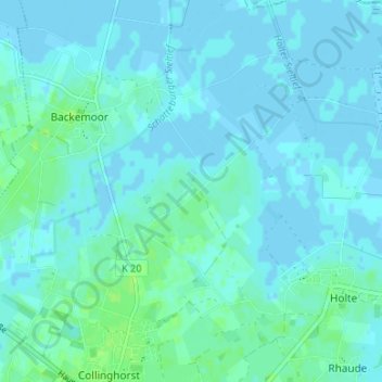 Mappa topografica Schatteburg, altitudine, rilievo
