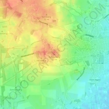 Mappa topografica Kuiperberg, altitudine, rilievo