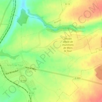 Mappa topografica Filiere, altitudine, rilievo