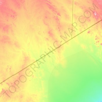 Mappa topografica Sahara, altitudine, rilievo