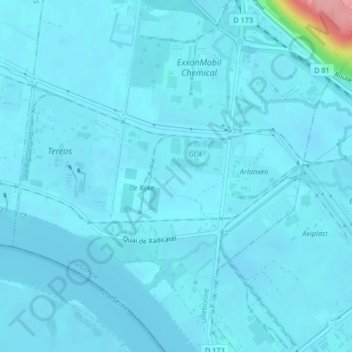 Mappa topografica Les Herbages, altitudine, rilievo