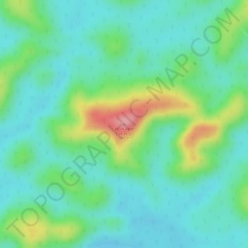 Mappa topografica Montagne Cariacou, altitudine, rilievo