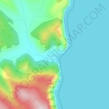 Mappa topografica Uzuri, altitudine, rilievo