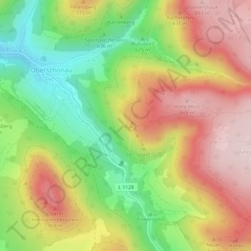 Mappa topografica Petrus (12. Apostel), altitudine, rilievo