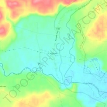 Mappa topografica Blossvale, altitudine, rilievo
