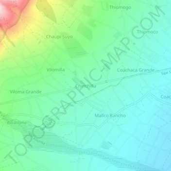 Mappa topografica Chinchilla, altitudine, rilievo