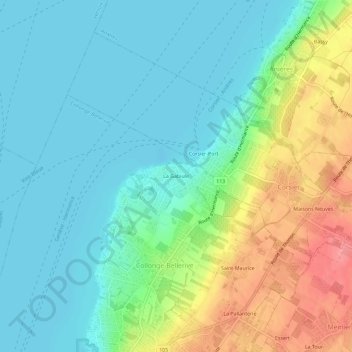 Mappa topografica La Gabiule, altitudine, rilievo