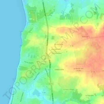 Mappa topografica Le Petit Four, altitudine, rilievo