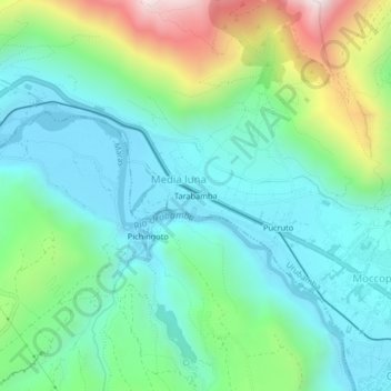 Mappa topografica Tarabamba, altitudine, rilievo