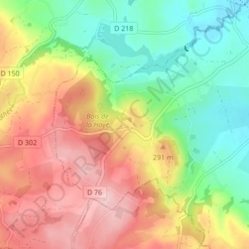 Mappa topografica La Guilmoisière, altitudine, rilievo