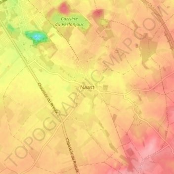 Mappa topografica Naast, altitudine, rilievo
