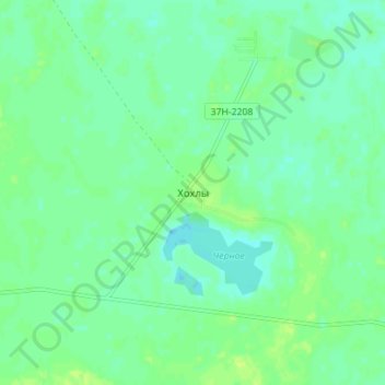 Mappa topografica Хохлы, altitudine, rilievo