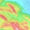 Mappa topografica Bominaco, altitudine, rilievo