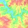 Mappa topografica Angueira, altitudine, rilievo