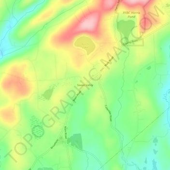 Mappa topografica Sweet Valley, altitudine, rilievo