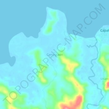 Mappa topografica Camagsaan, altitudine, rilievo