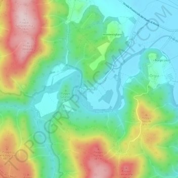 Mappa topografica Brenna, altitudine, rilievo