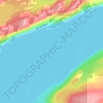 Mappa topografica Portage Inlet, altitudine, rilievo