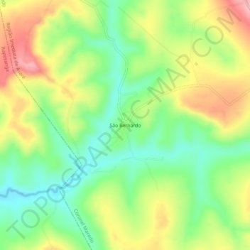 Mappa topografica São Bernardo, altitudine, rilievo