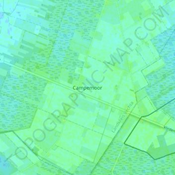 Mappa topografica Campemoor, altitudine, rilievo