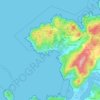 Mappa topografica Corme, altitudine, rilievo